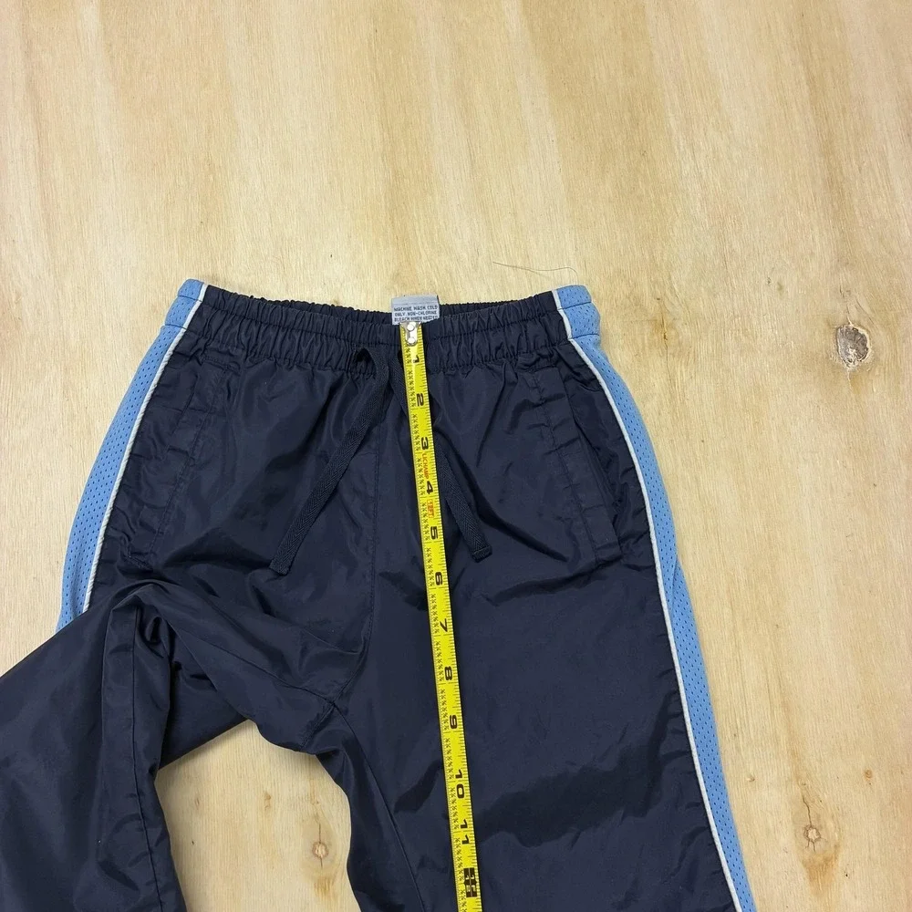 Old Navy Track Pants Boys 7 Blue Mesh Side Stripe Elastic Waist Nylon Lined